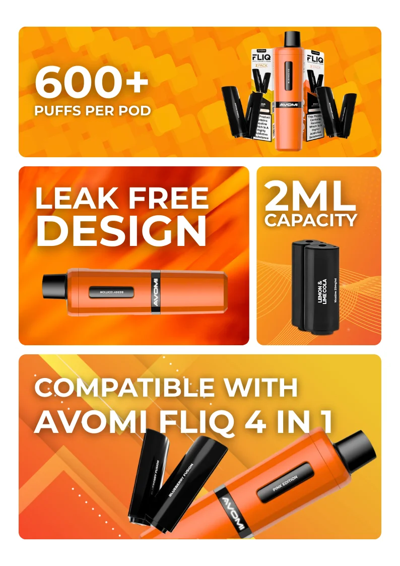 Avomi Fliq Prefilled Pods Specifications