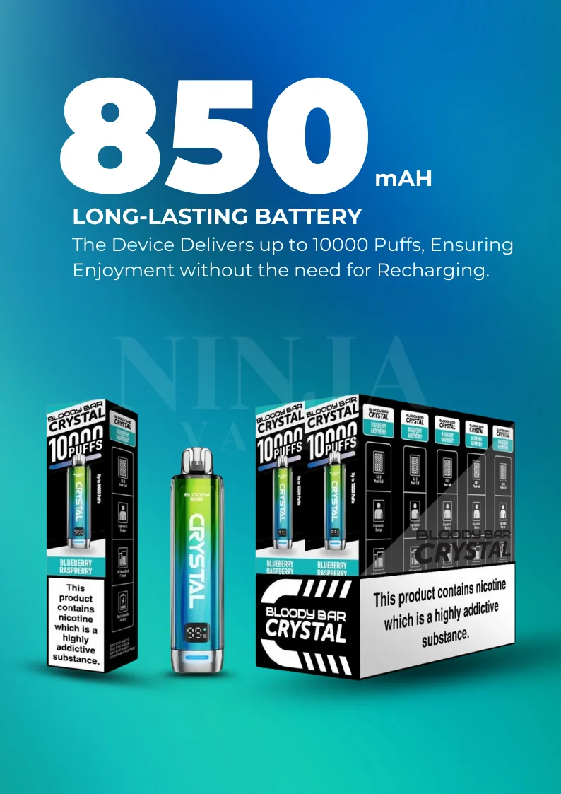 Bloody Bar Crystal 10k Puffs 850 mAH Battery