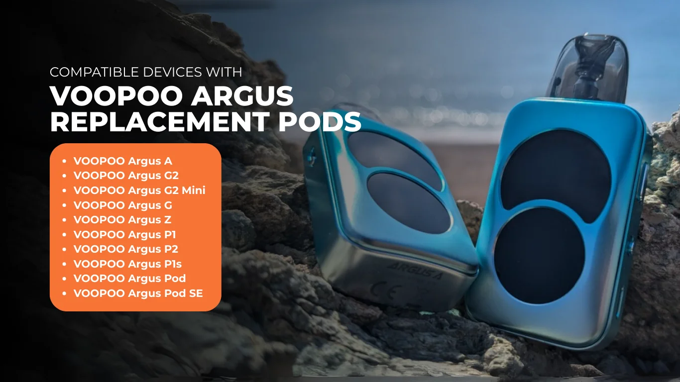 Compatible devices with Voopoo Argus Replacement Pods