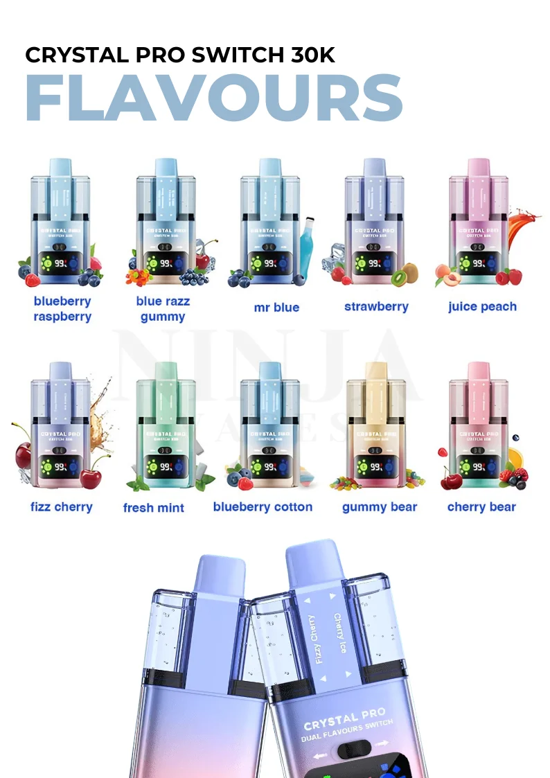 Crystal Pro Switch 30K Vape Kit Flavours
