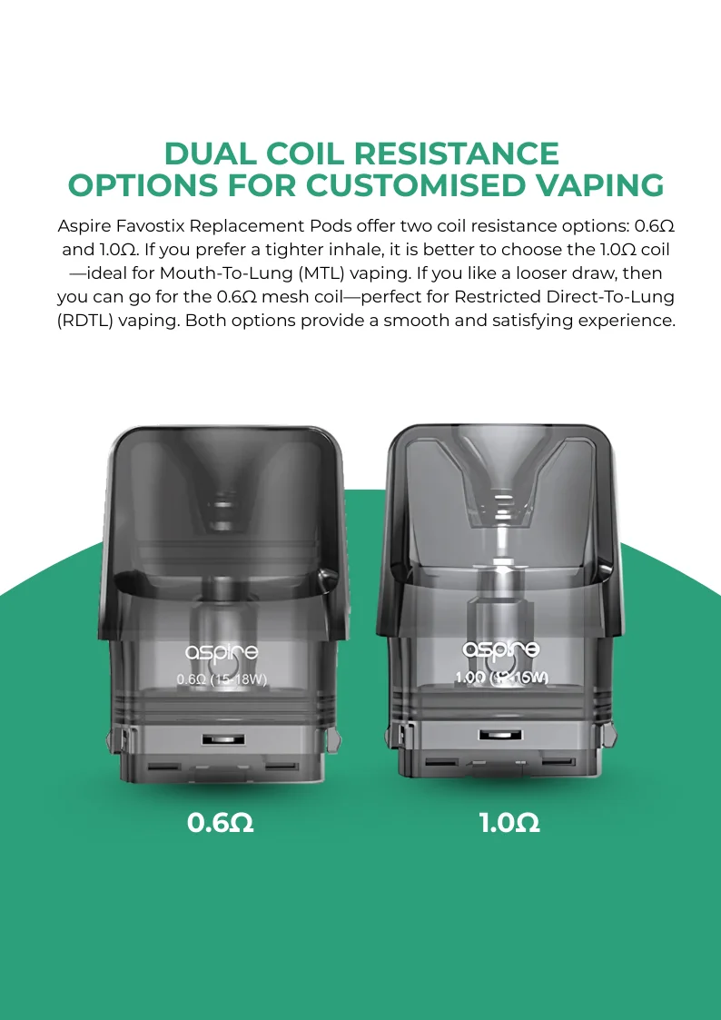 Dual Coil Resistance Options