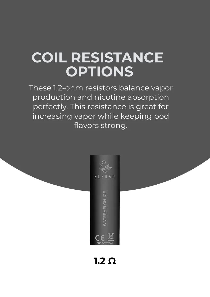 Elf Bar 4-in-1 Pods Resistance Options