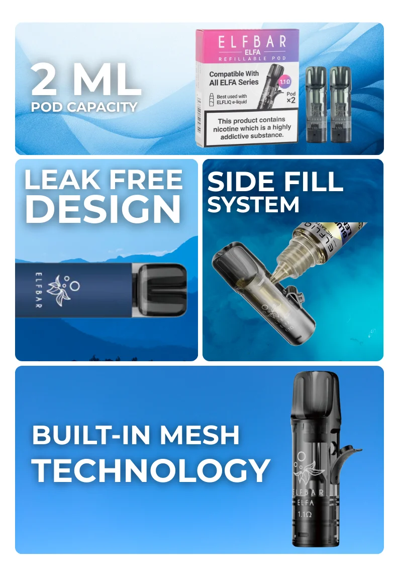 Elfa Pro Prefilled Pods Key Features