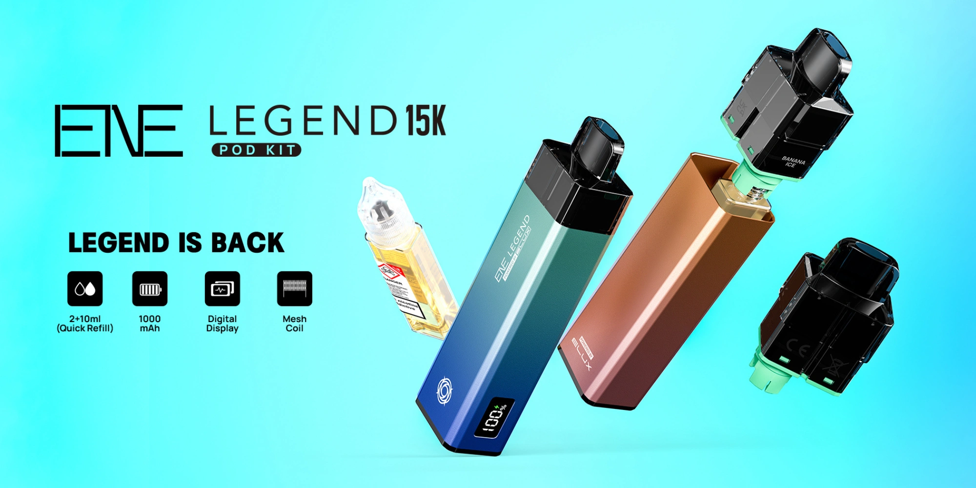 Elux ENE Legend 15K Puffs Prefilled Pod Kit
