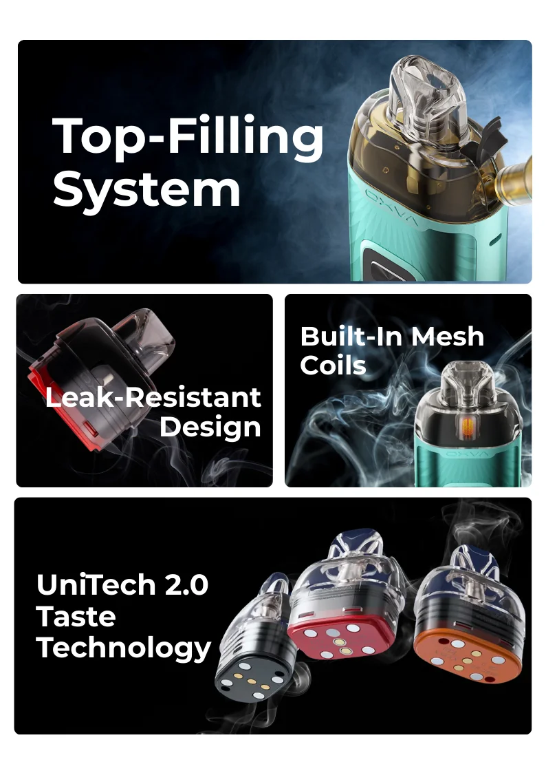 Features of OXVA VPrime Replacement Pods