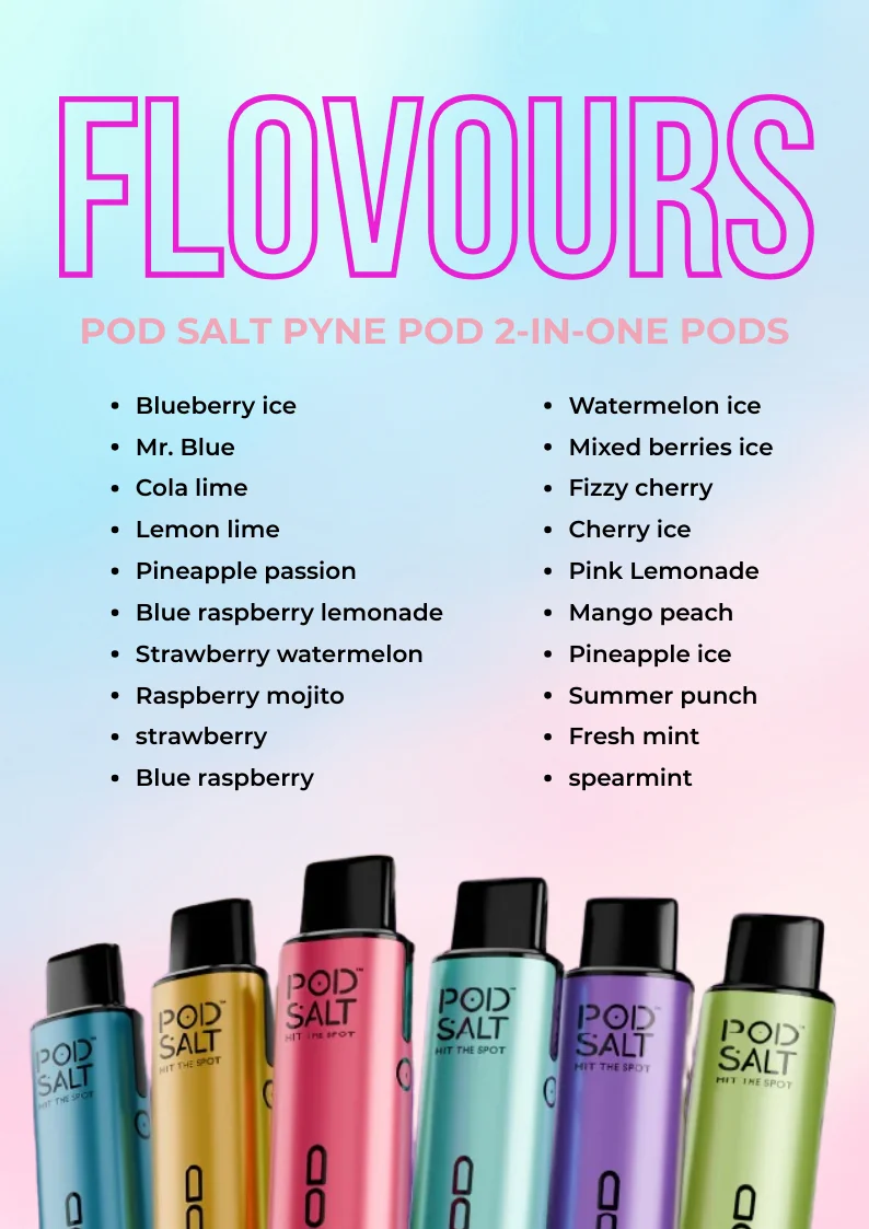 Flavours of pod salt pyne pod 2-in-one pod