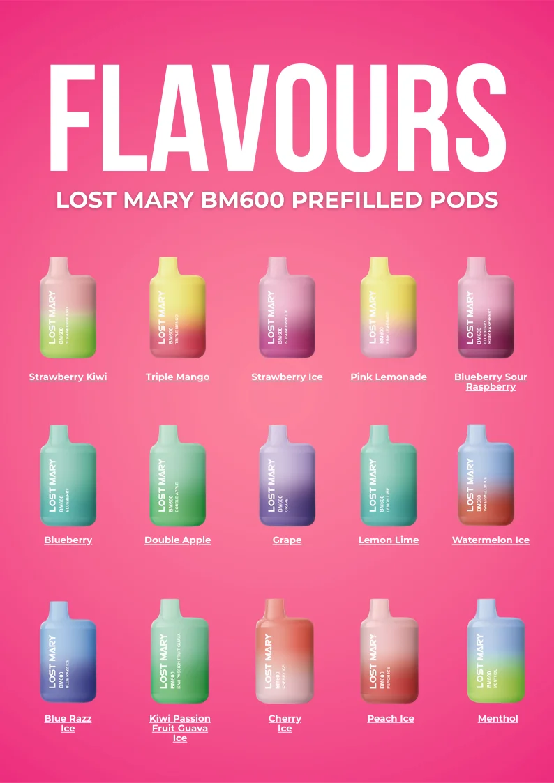 Flavours of Lost Mary BM600