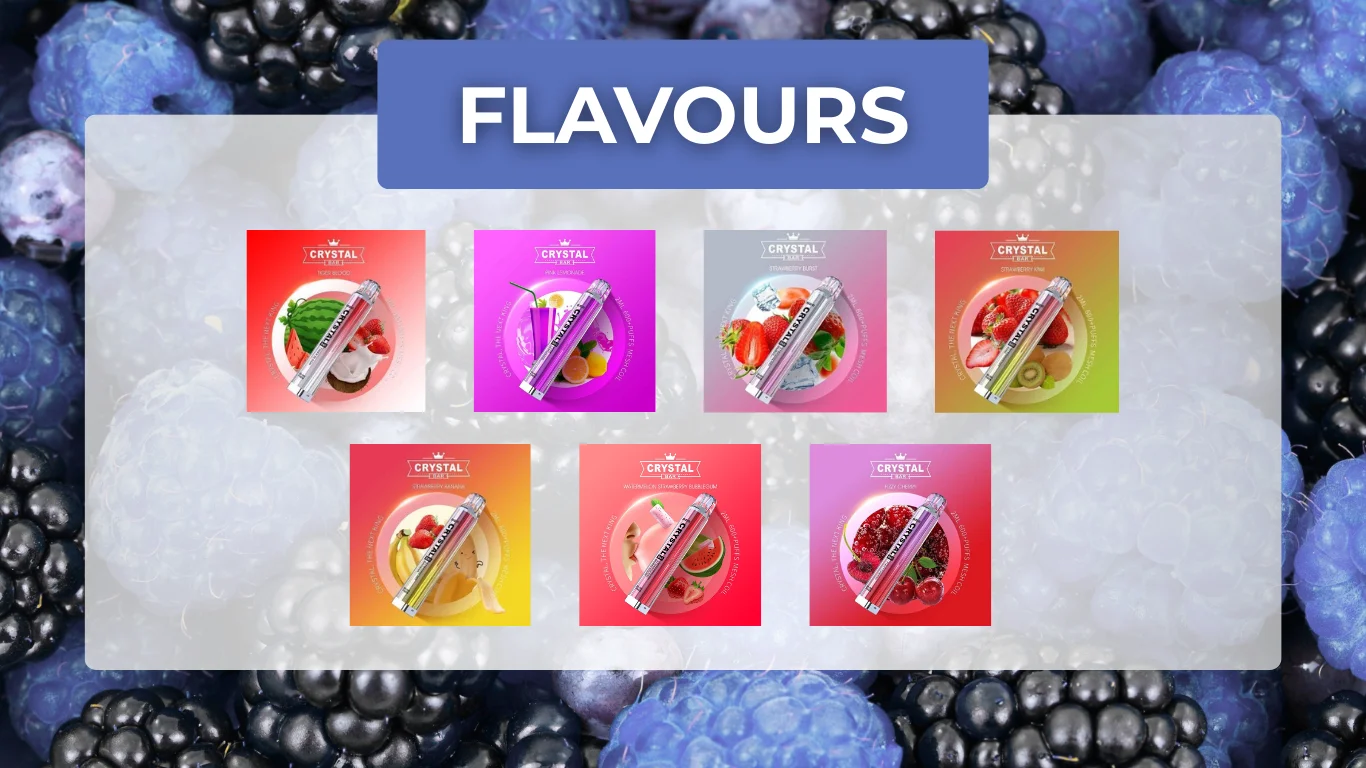 Flavours Options SKE Crystal Bar 600 Pro Prefilled pods
