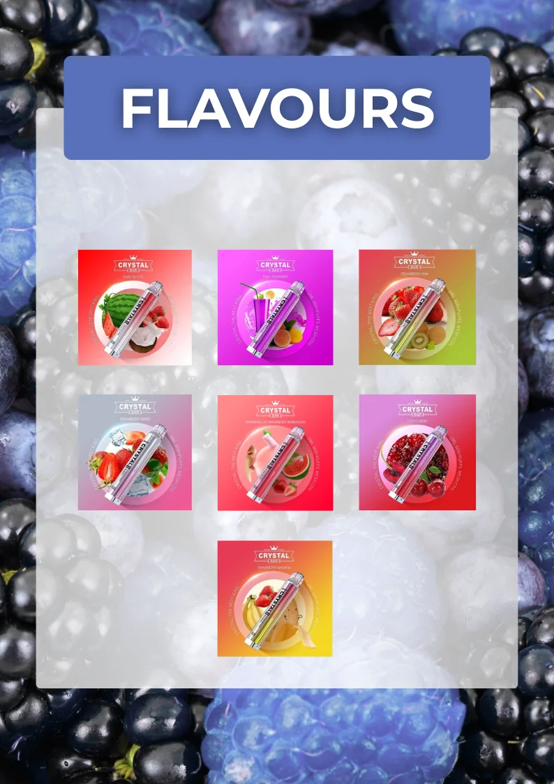 Flavours Options SKE Crystal Bar 600 Pro Prefilled pods