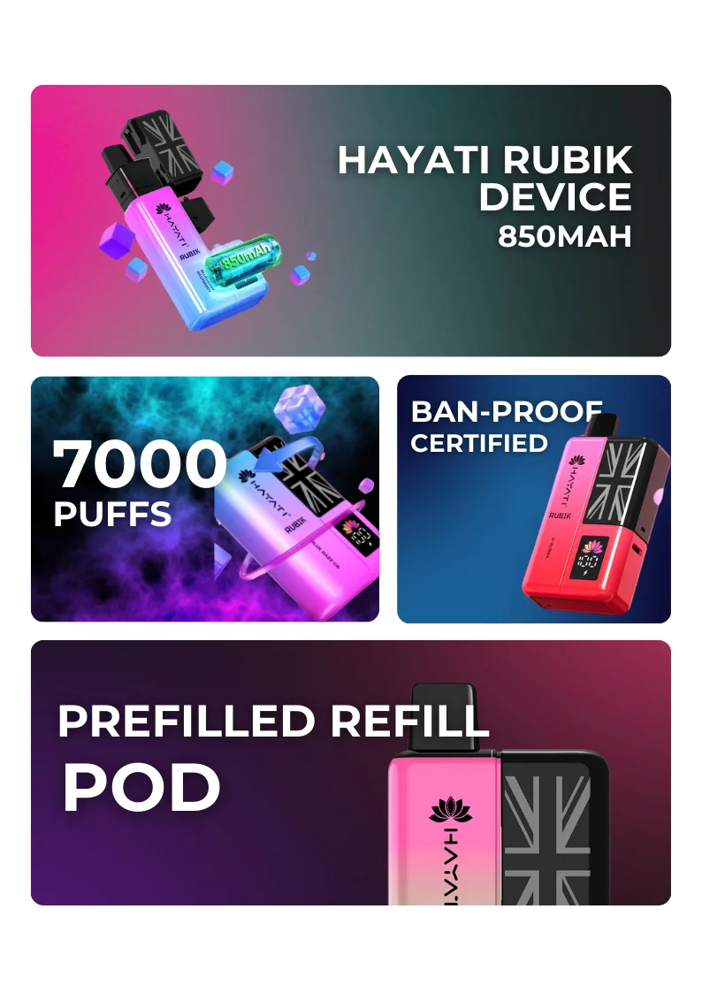 Hayati Rubik 7000 Prefilled Refill Pods Key Features