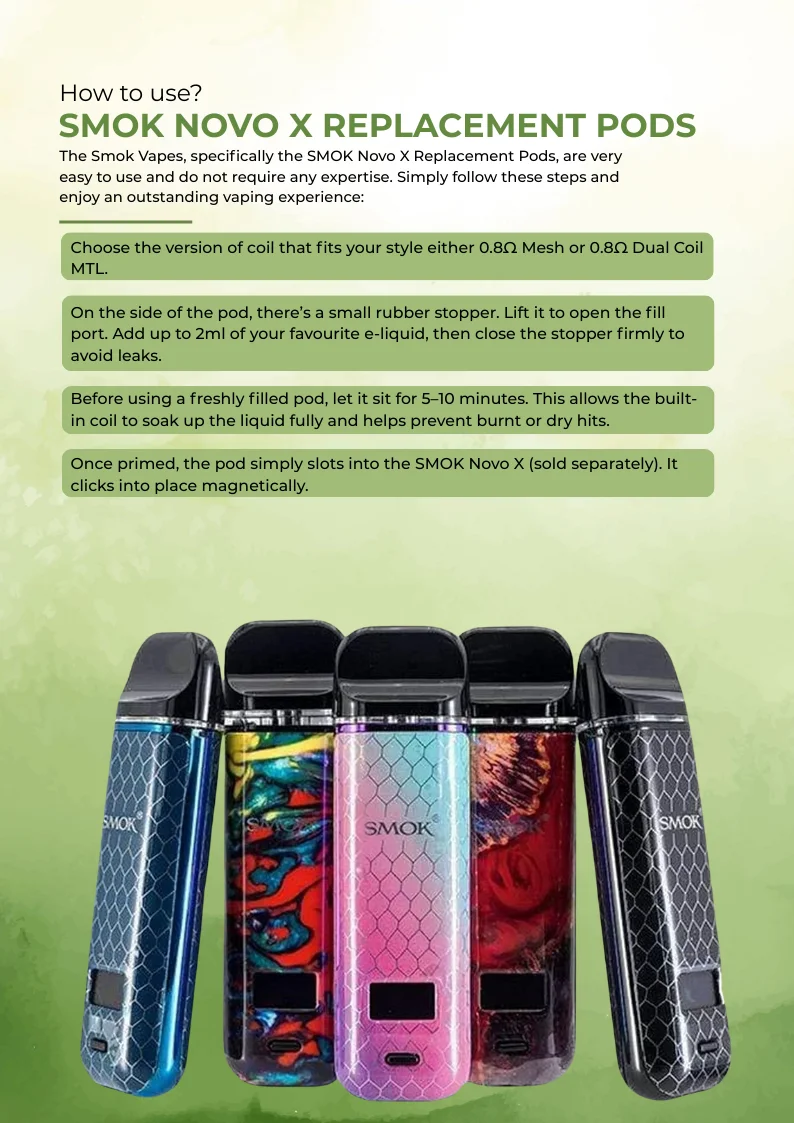 How It Works – SMOK Novo X Replacement Pods