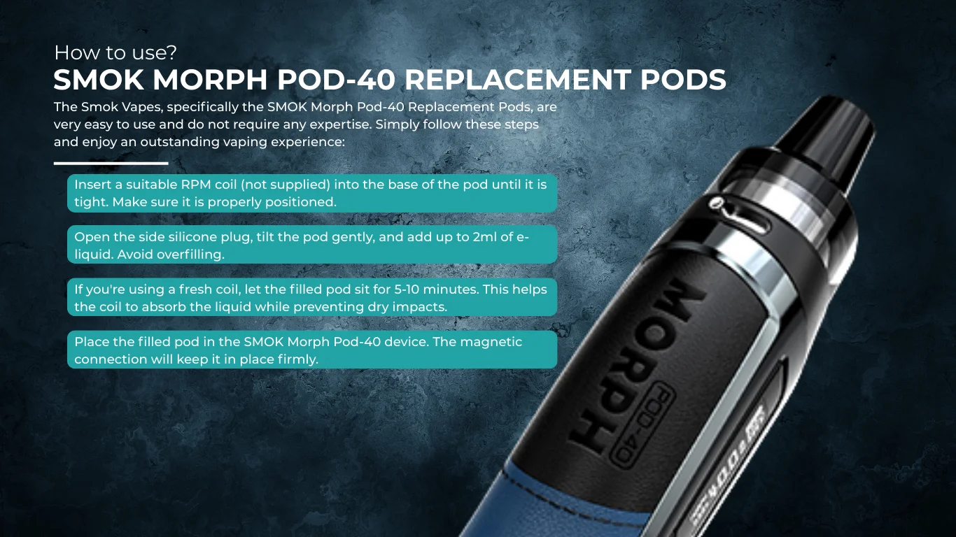 How to Refill SMOK Morph Pod-40 Replacement Pods