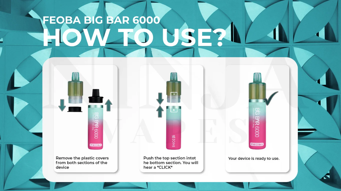 How to Use Feoba Big Bar 6000 Puffs Disposable Vape