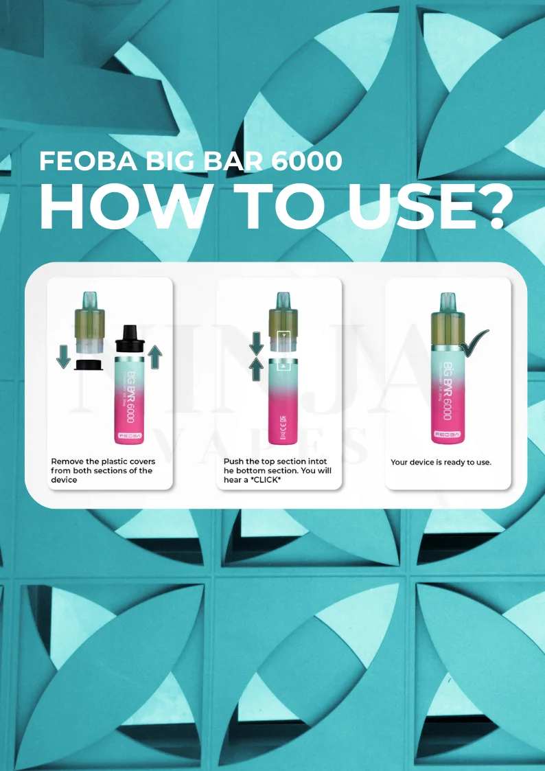 How to Use Feoba Big Bar 6000 Puffs Disposable Vape