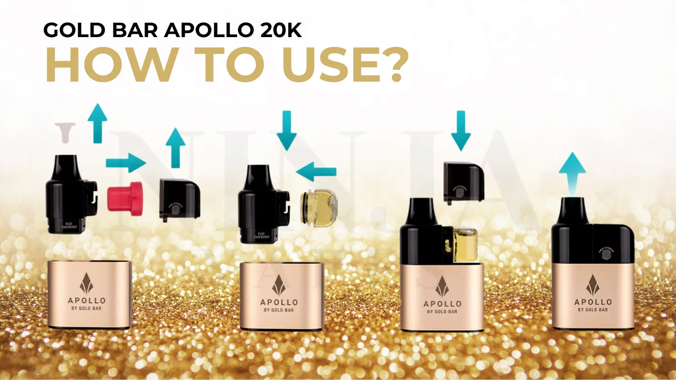 How to Use Gold Bar Apollo 20000 Puffs Pod Vape Kit