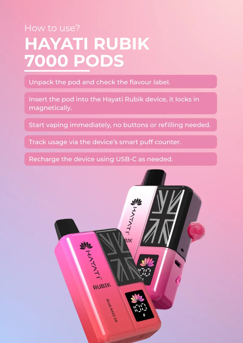 How to Use Hayati Rubik 7k Pods