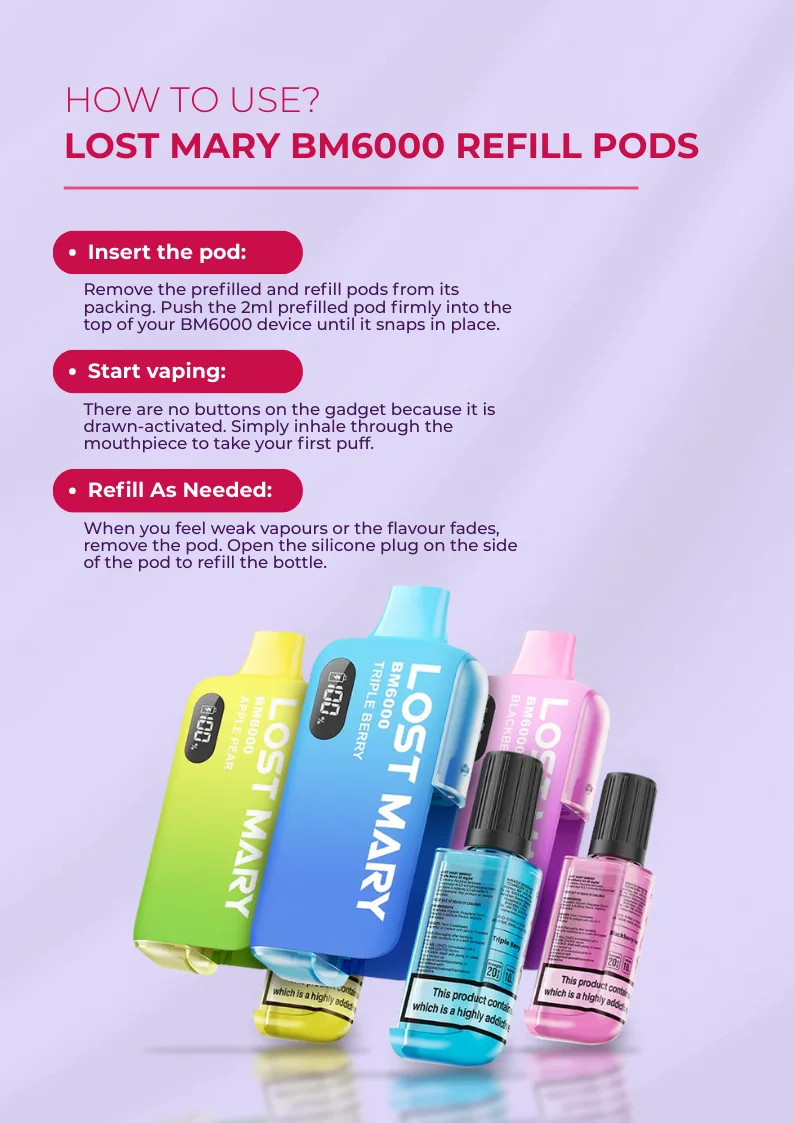 How to Use Lost Mary BM6000 Refill Pods