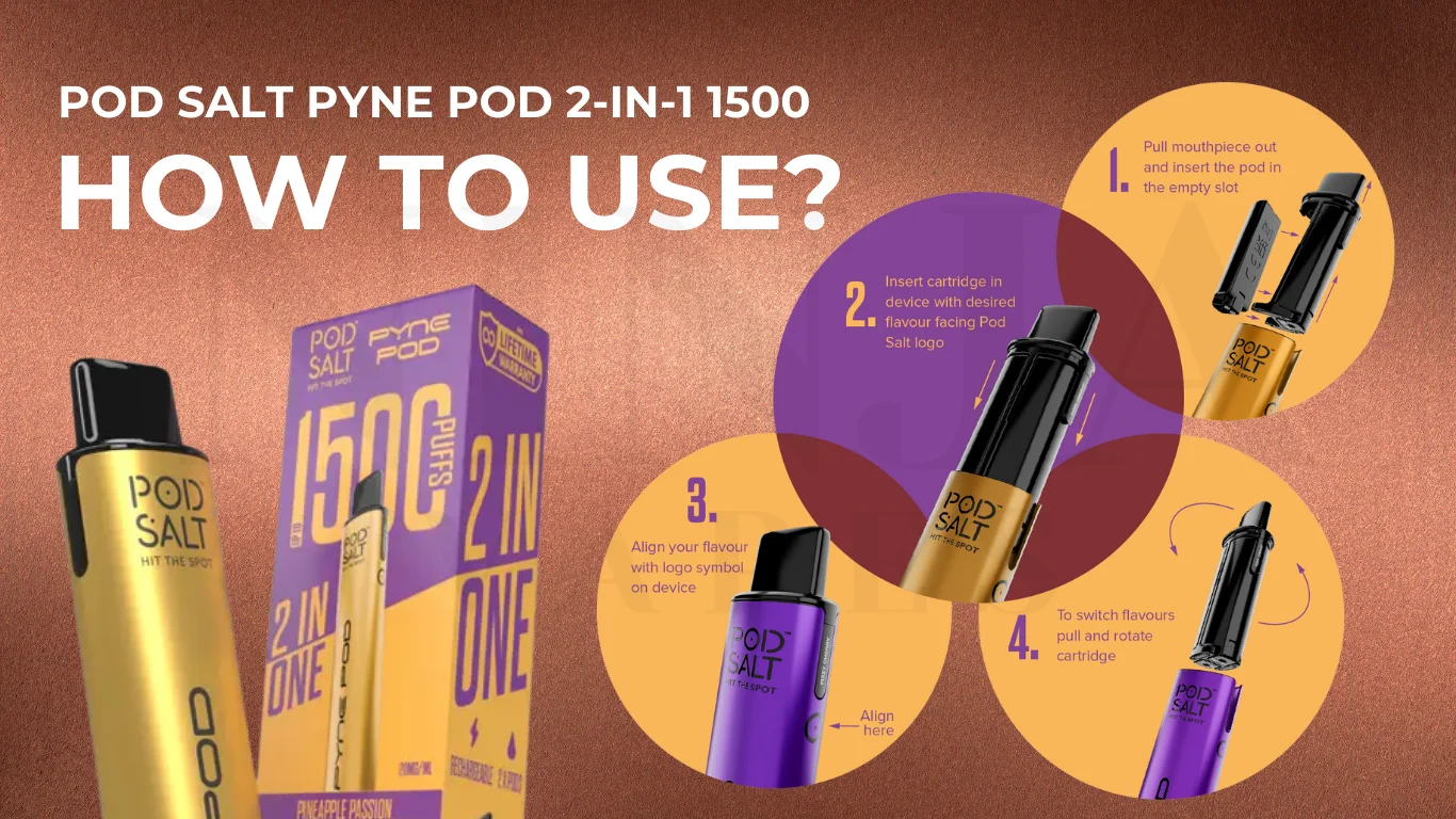How to Use Pod Salt Pyne Pod 2-in-1 1500 Puffs Pod Vape Kit