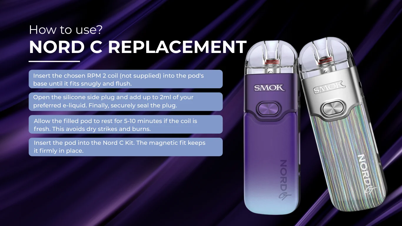 How to Use SMOK Nord C Pods