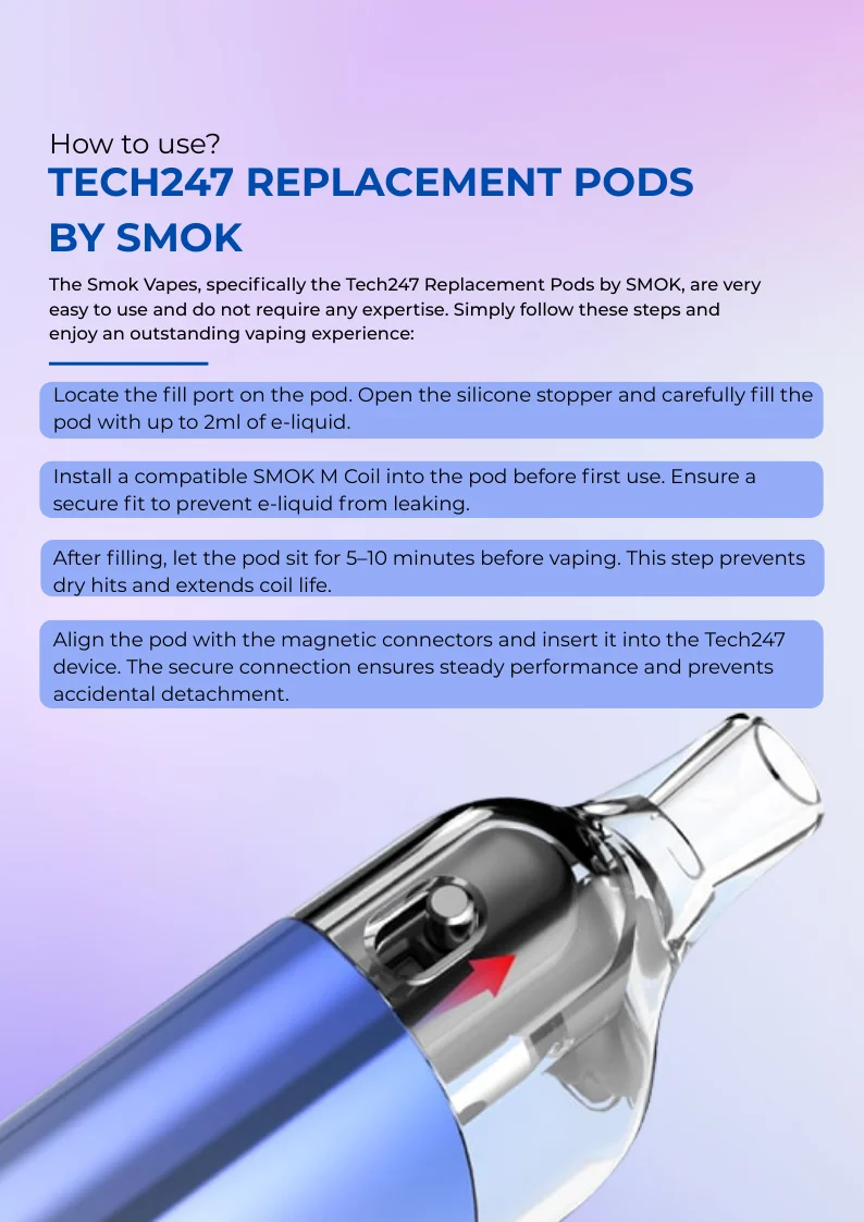 How to Use SMOK Tech247 Replacement Pods