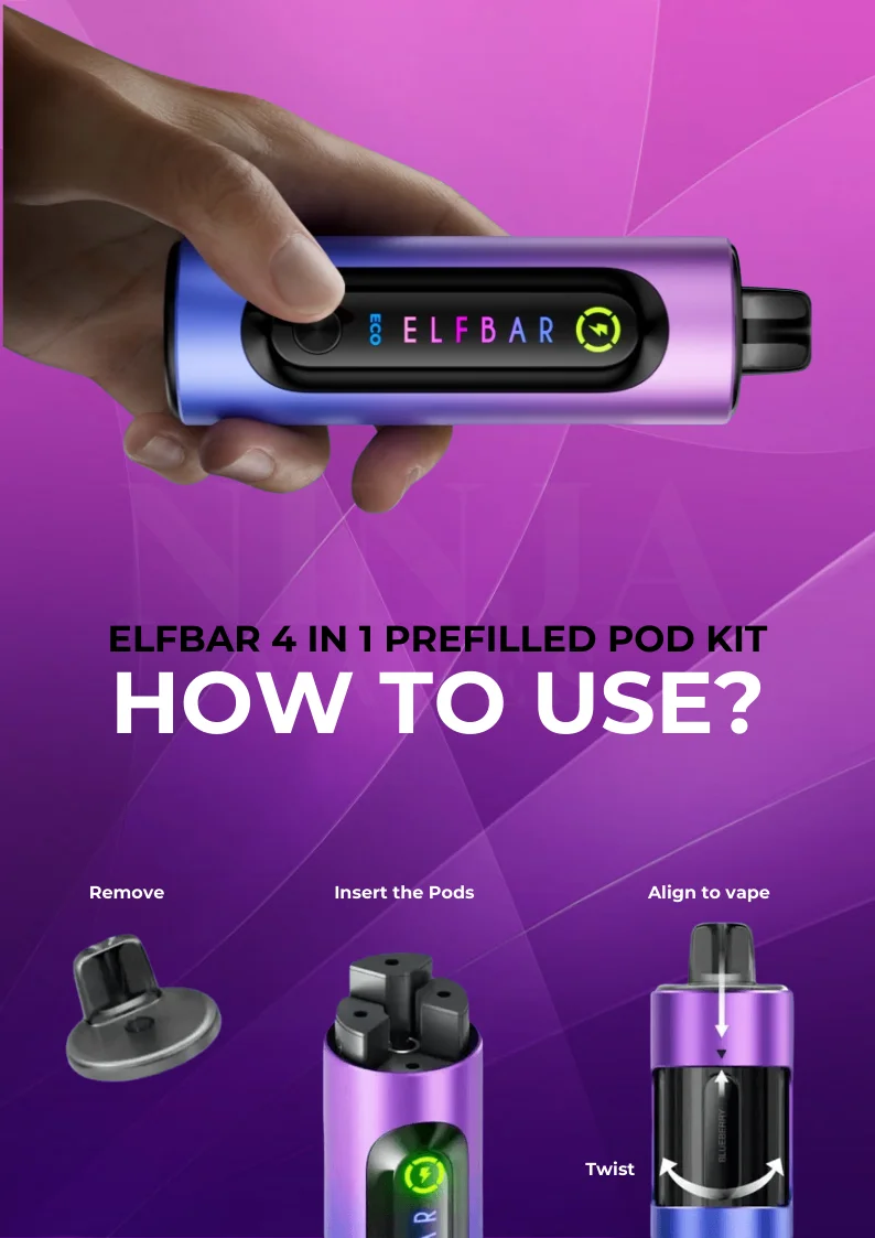 How To Use The Elf Bar 4 In 1 Pod Kit