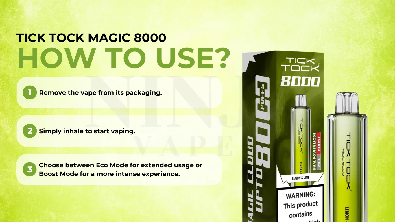 How to Use the Tick Tock Magic 8000 Puffs Vape