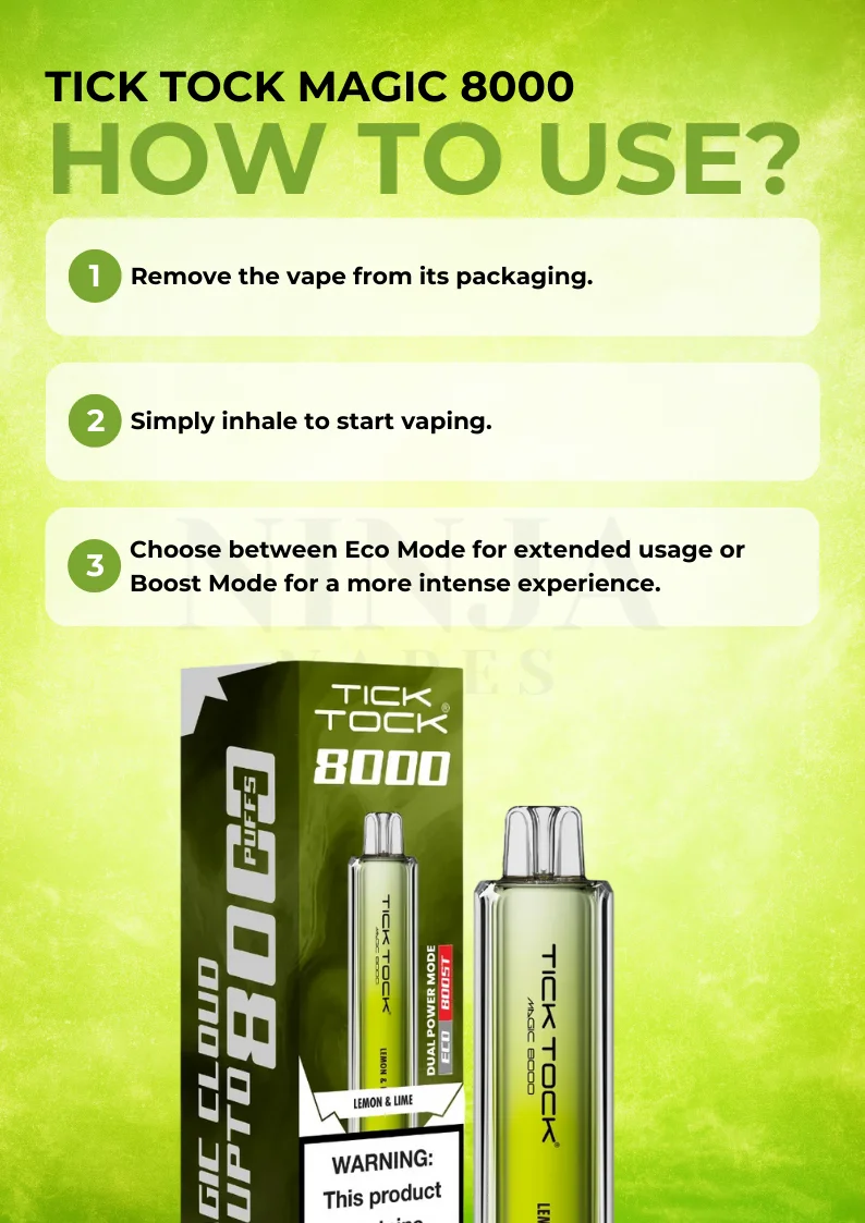 How to Use the Tick Tock Magic 8000 Puffs Vape