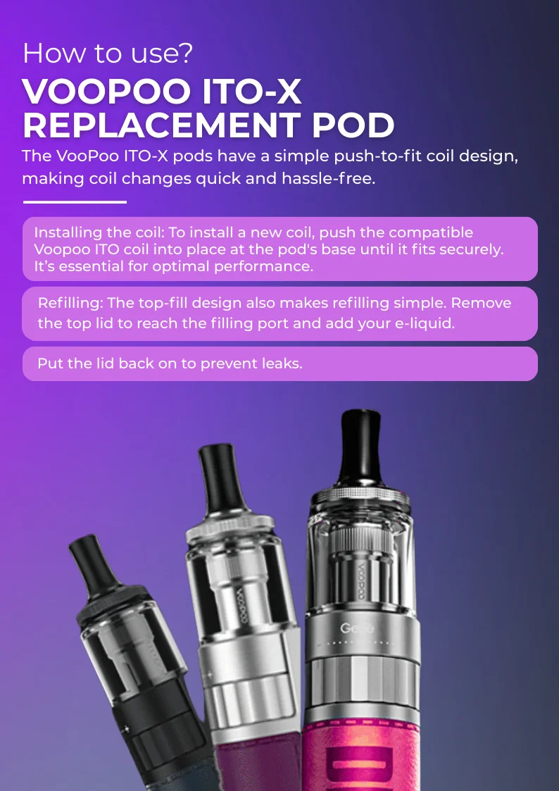 How to Use the Voopoo ITO-X Replacement Pod