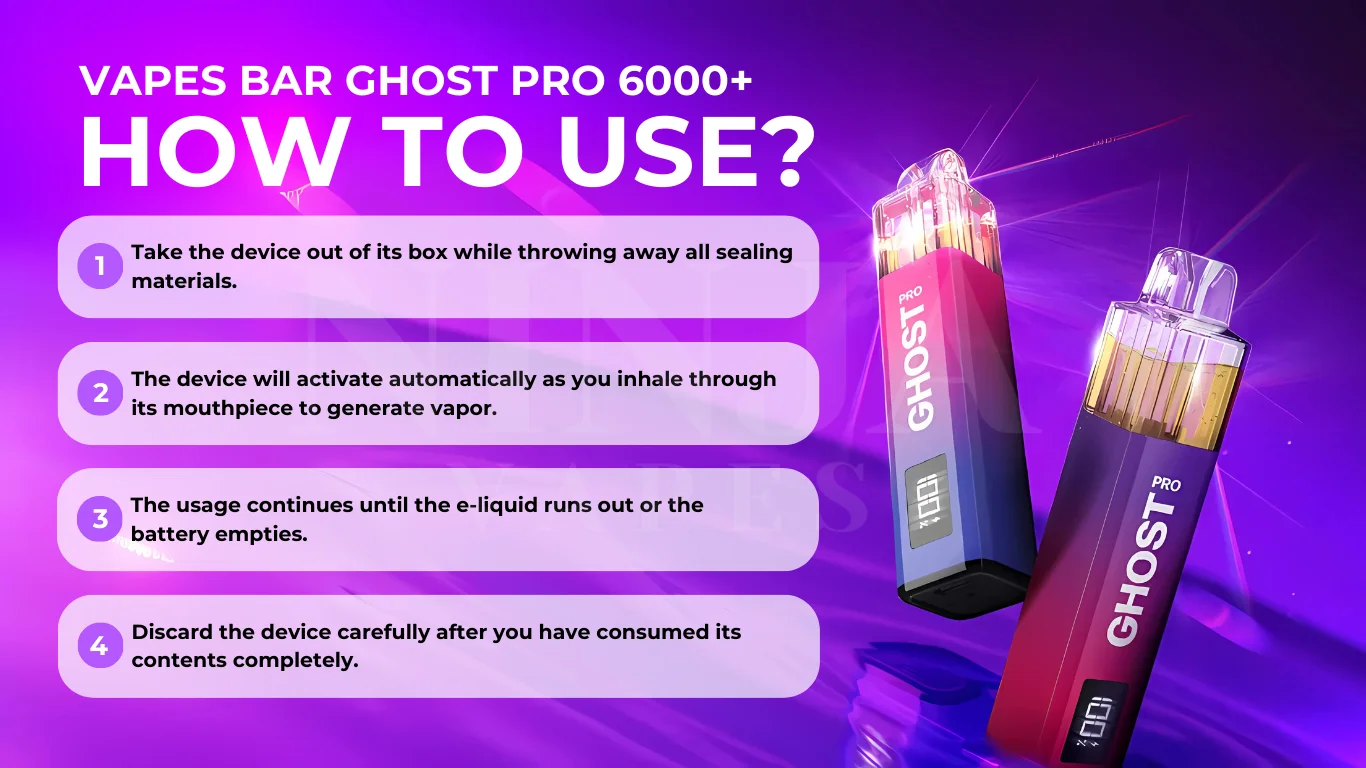 How to Use Vapes Bar Ghost Pro 6000 Plus