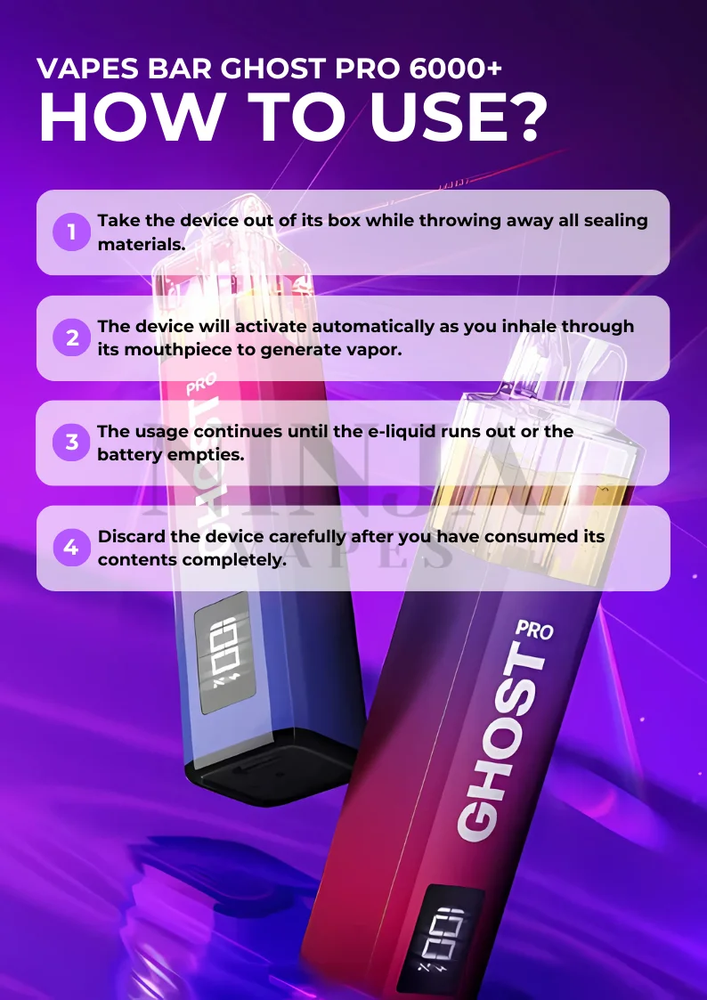 How to Use Vapes Bar Ghost Pro 6000 Plus