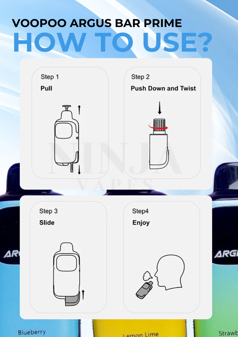 How to Use Voopoo Argus Bar Prime Disposable Vape