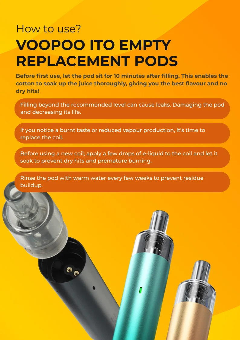 How to Use Voopoo ITO Empty Replacement Pods