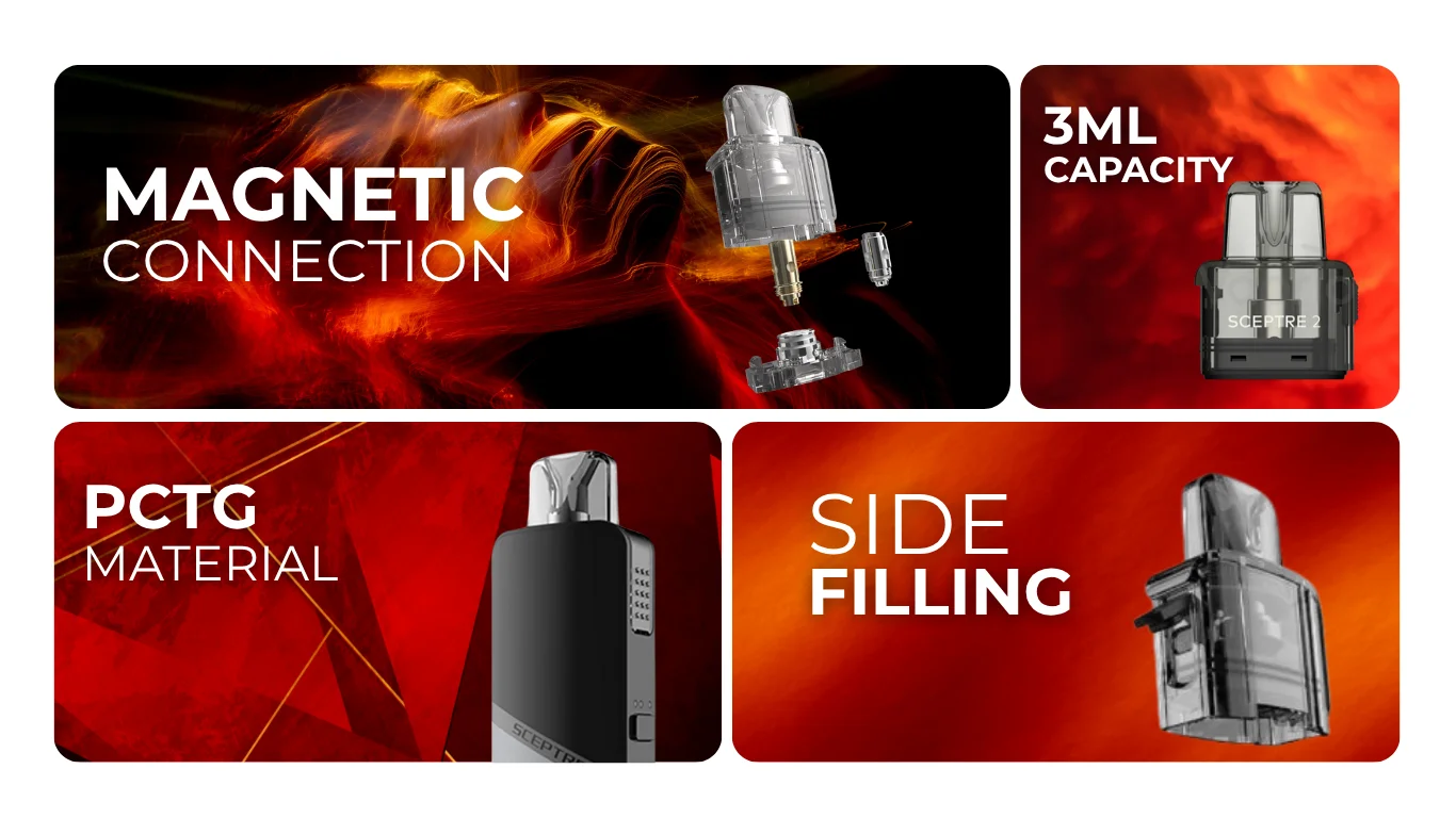 Innokin Sceptre 2 Replacement Pods Features