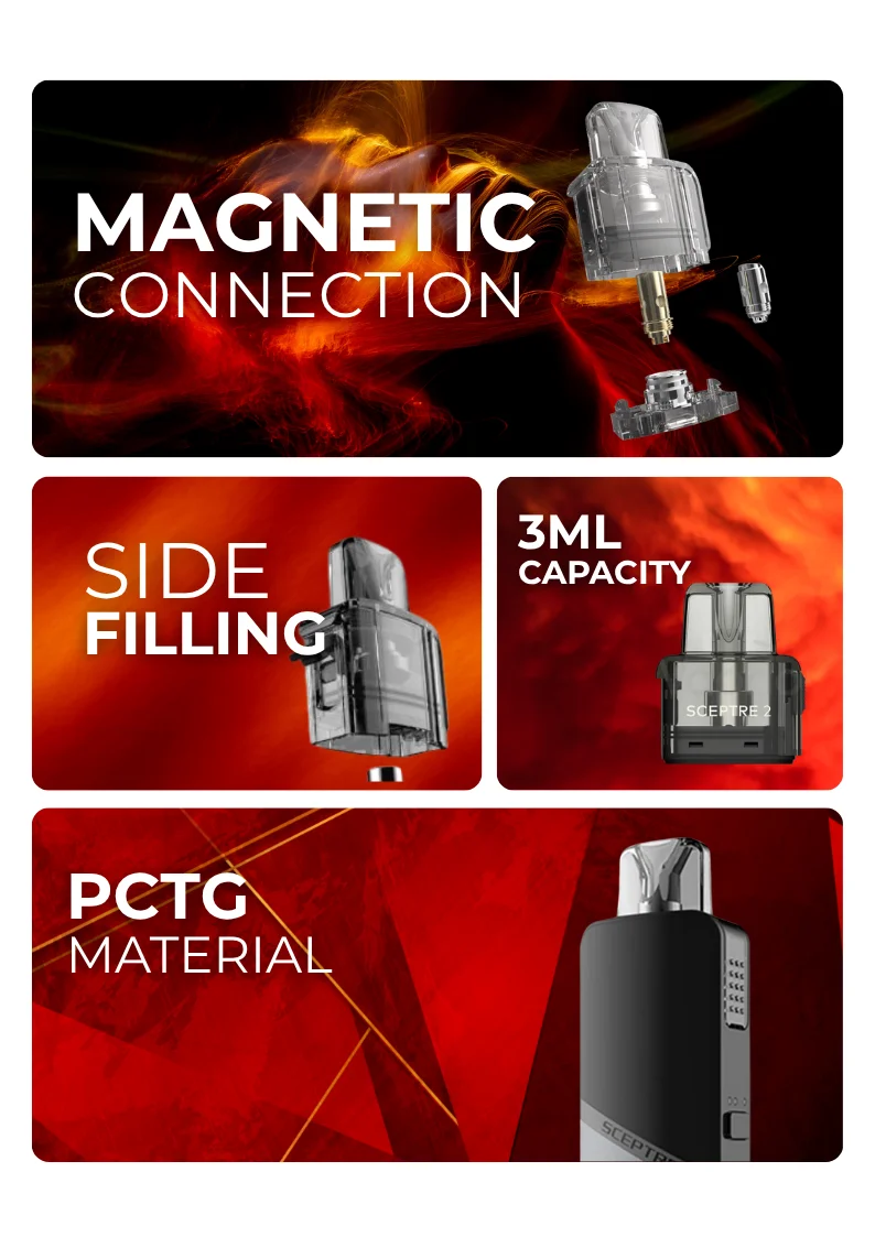 Innokin Sceptre 2 Replacement Pods Features