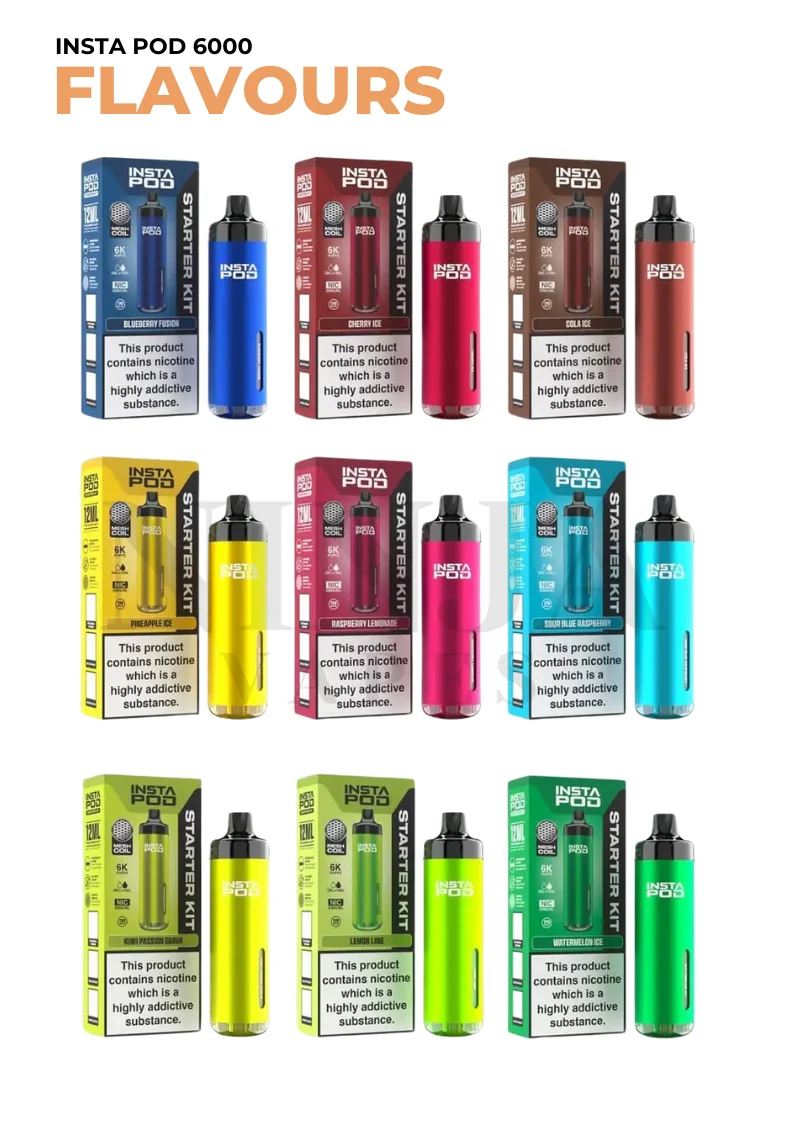 Instapod 6000 Prefilled Pod Flavours