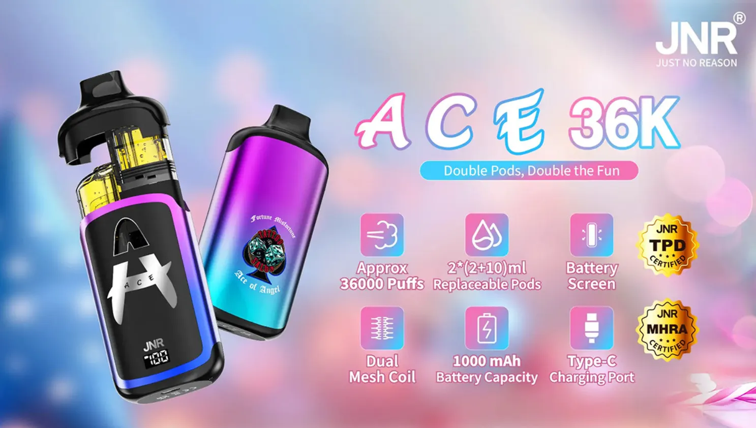 JNR Ace 36K Puffs Prefilled Pod Kit