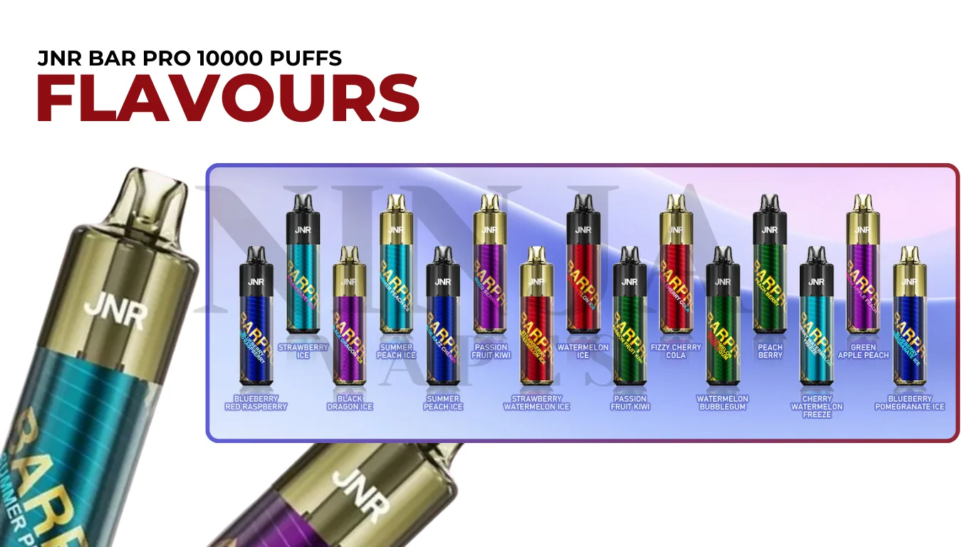 JNR Bar Pro 10 k Puff Vape Kit Flavours