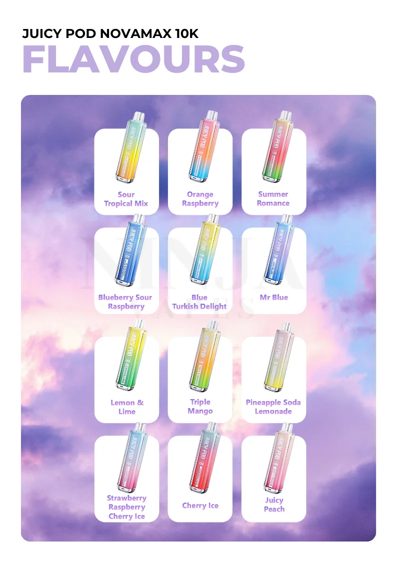Juicy Pod NovaMax 10000 Puffs Flavours
