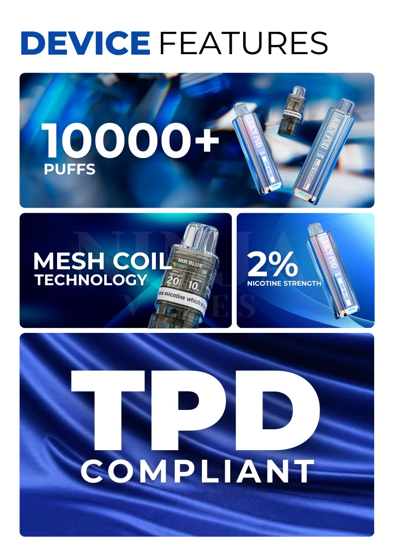 Juicy Pod NovaMax 10000 Puffs Key Features