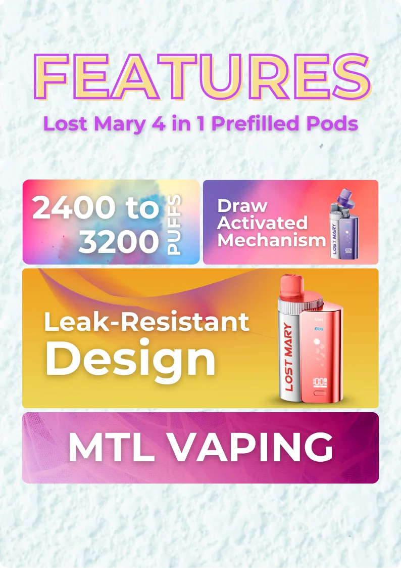 Lost Mary 4 in 1 Pod Key Features