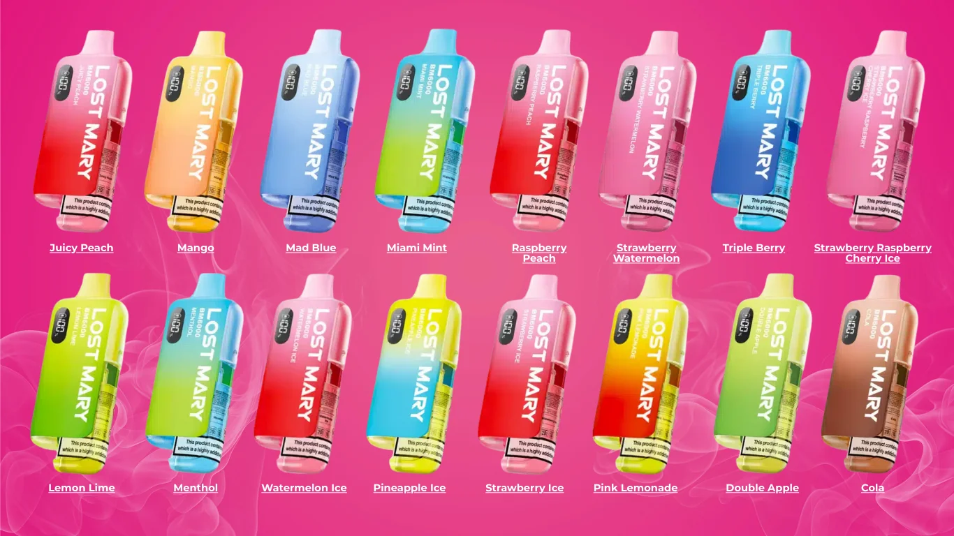 Lost Mary BM6000 Refill Pods Flavours