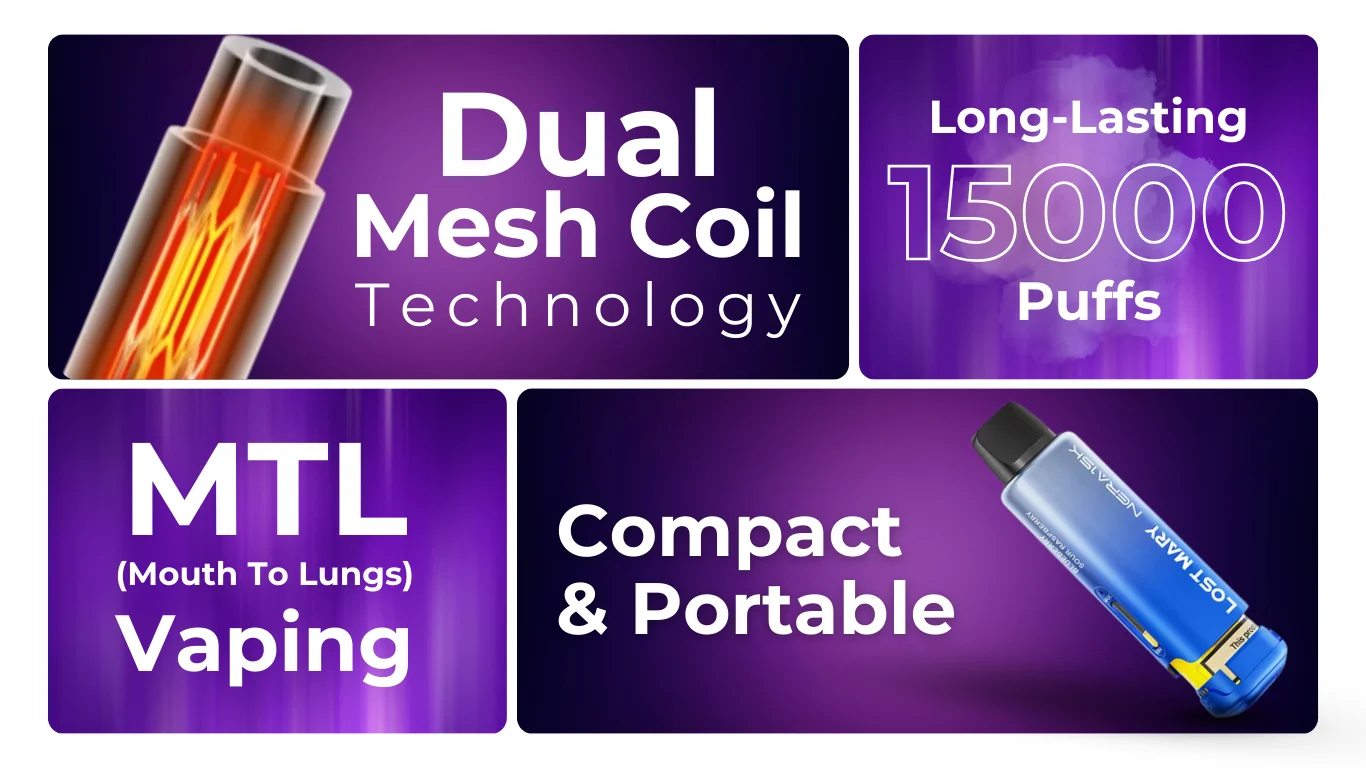 Lost Mary Nera 15k Pods Key Features