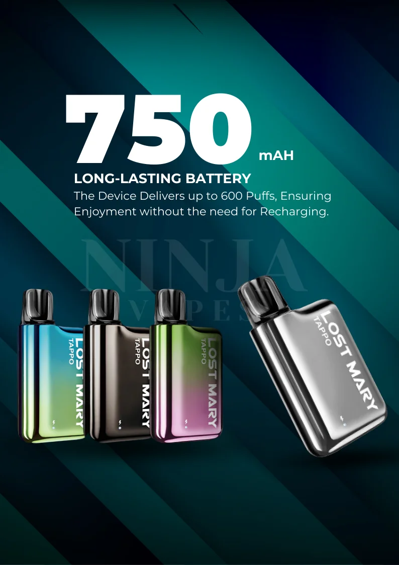 Lost Mary Tappo Pod Kit 750 mAH Battery