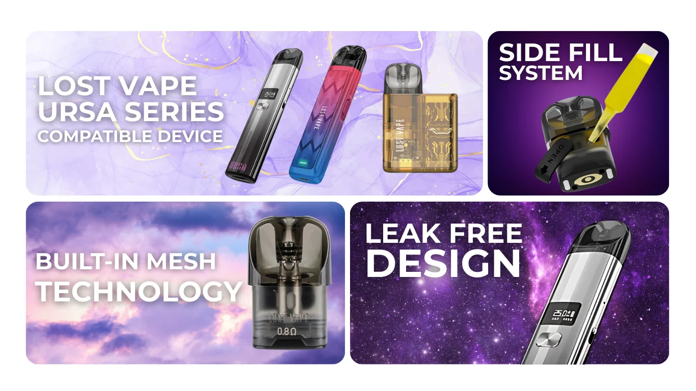 Lost Vape Ursa V2 Replacement Pods Key Features