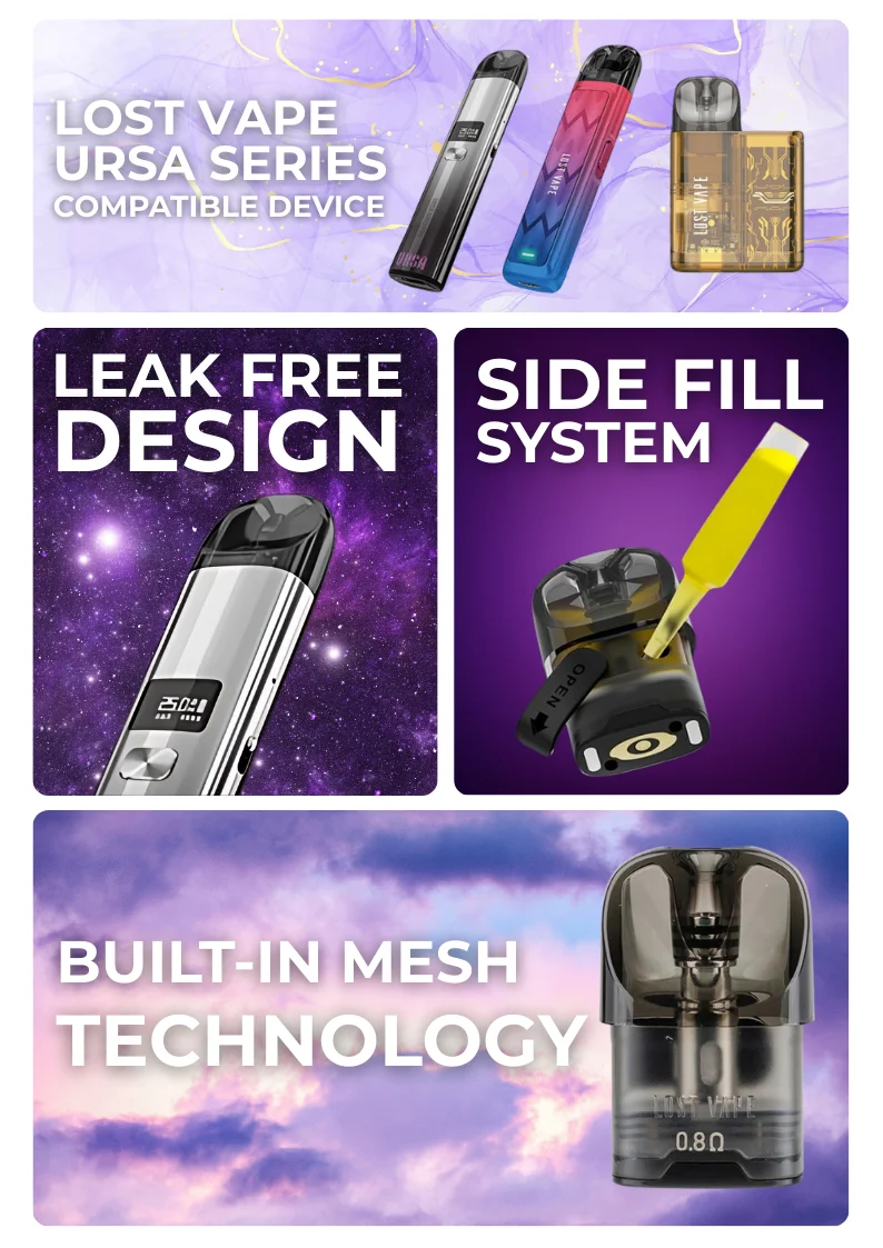 Lost Vape Ursa V2 Replacement Pods Key Features