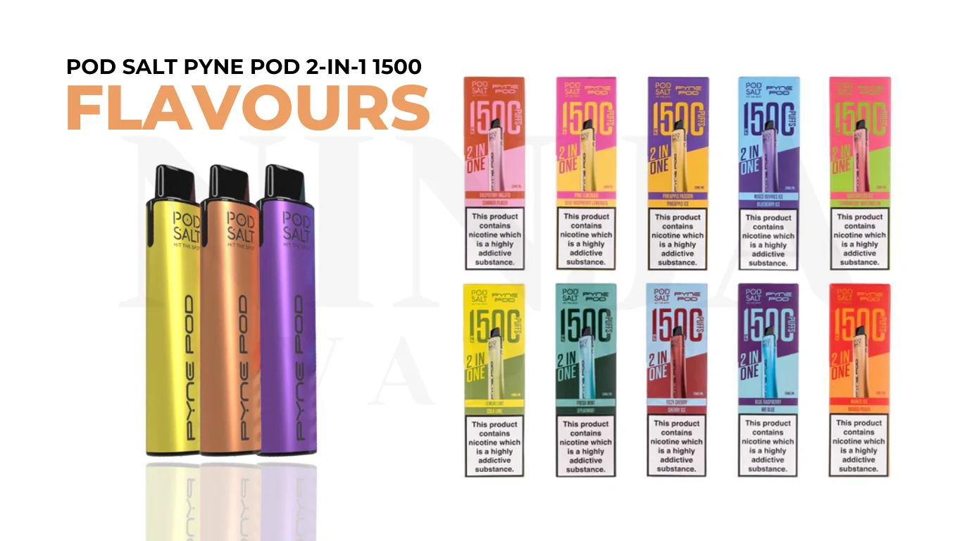 Pod Salt Pyne Pod 2-in-1 1500 Puffs Pod Kit Flavours