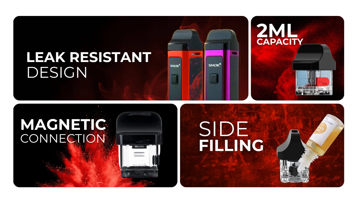 SMOK RPM 40 Replacement Pods Specifications