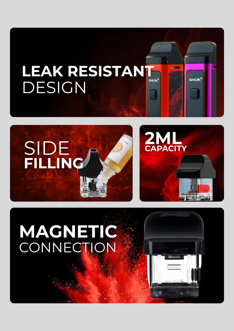 SMOK RPM 40 Replacement Pods Specifications
