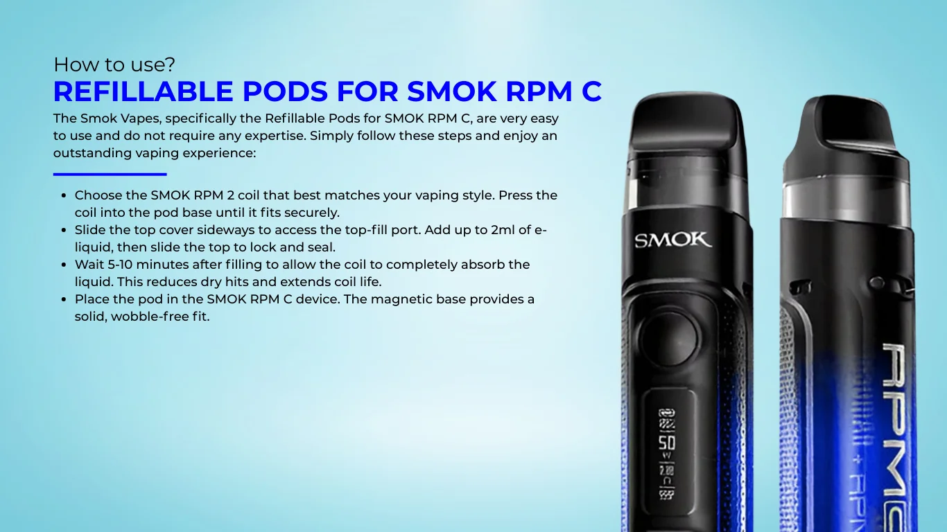 How to Use SMOK RPM C Replacement Pods