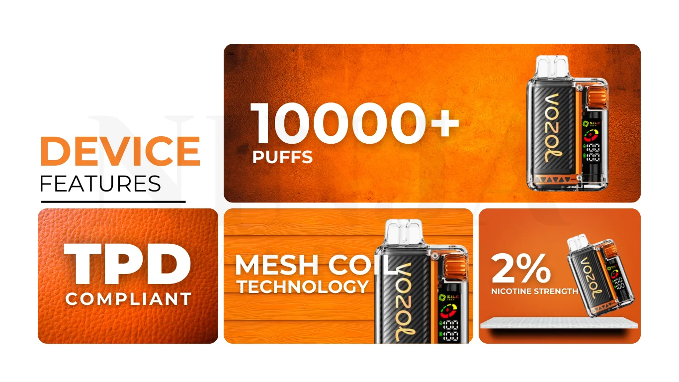 Specifications of Vozol Vista Plug 10000 Puffs